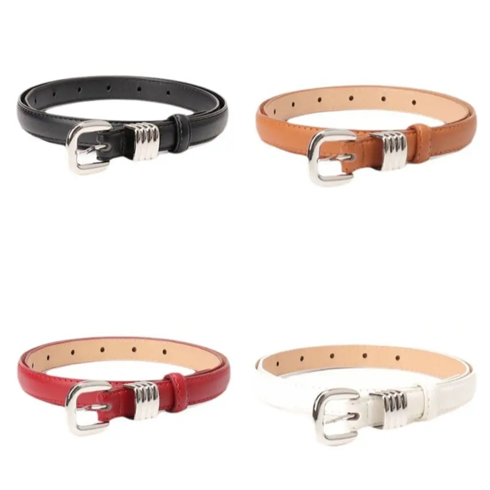 Casual Y2k Women's Belt Thin PU Leather Waist Belt Korean Style Red Dress Jeans Belt Spicy Girls