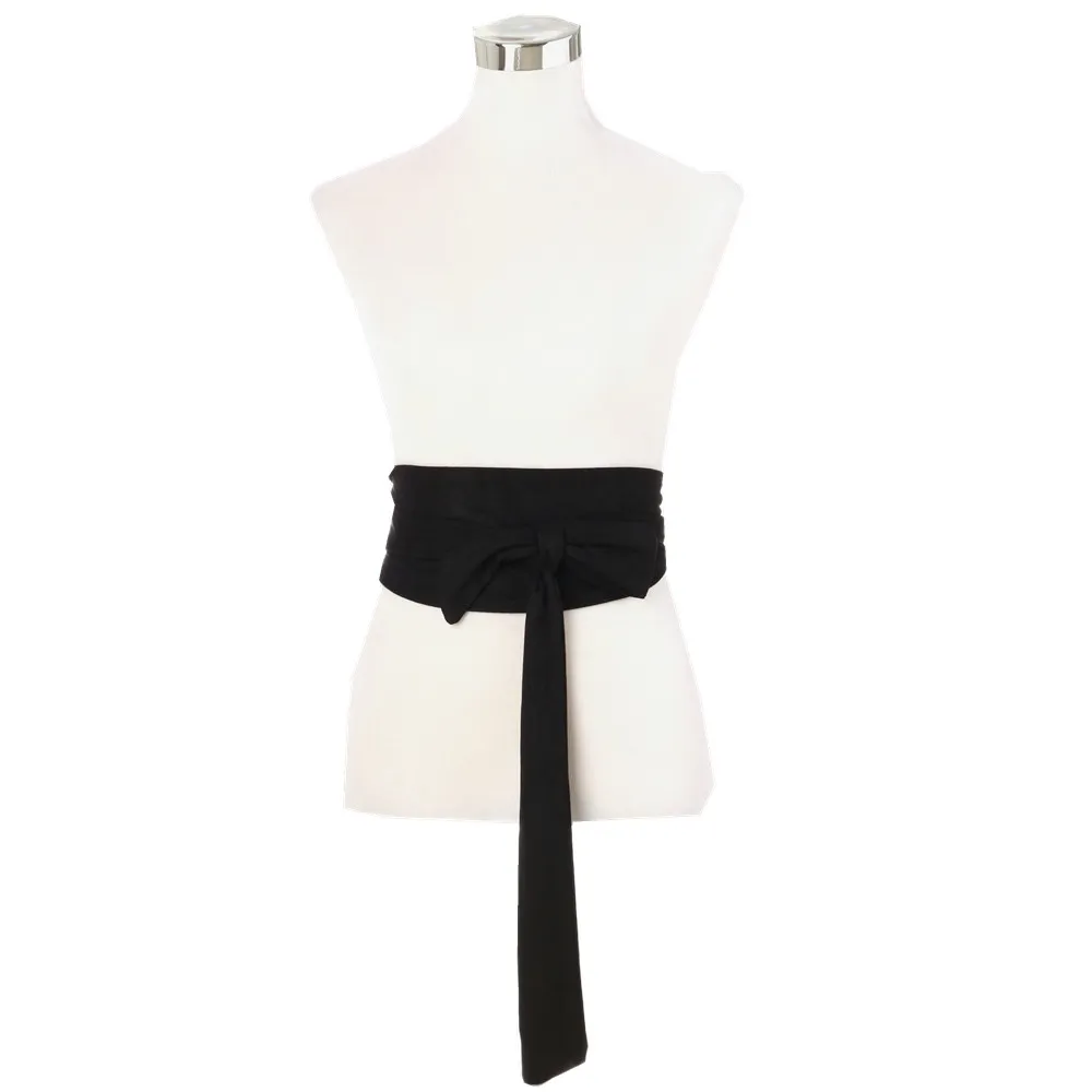 Helisopus  New Suede Belts for Women Corset Camel Autumn Winter Waist Belt Female Waistband Solid Bow Tie Wide Belts