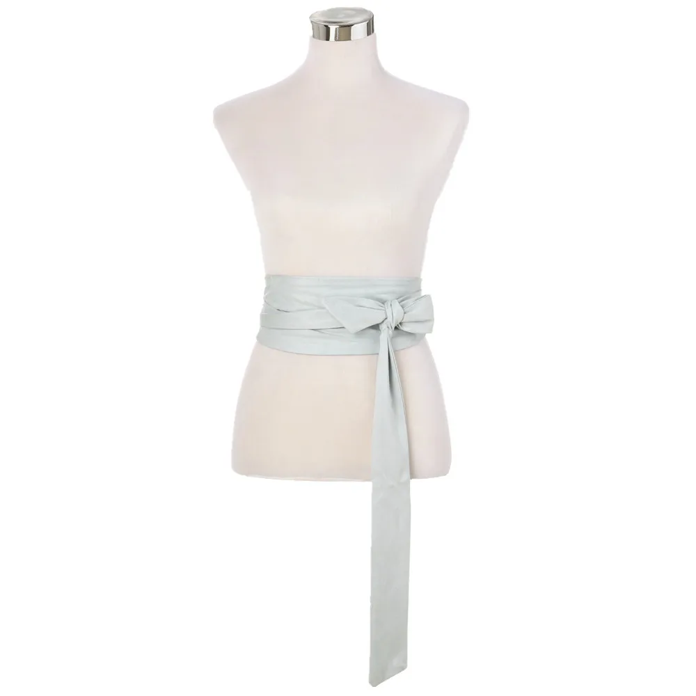 Helisopus  New Suede Belts for Women Corset Camel Autumn Winter Waist Belt Female Waistband Solid Bow Tie Wide Belts