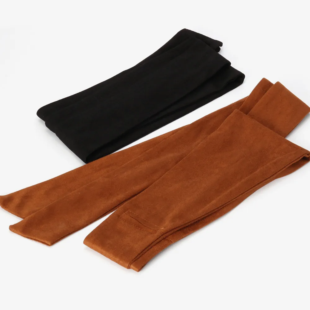 Helisopus  New Suede Belts for Women Corset Camel Autumn Winter Waist Belt Female Waistband Solid Bow Tie Wide Belts