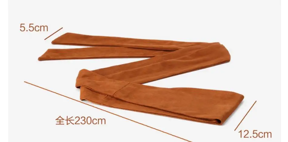Helisopus  New Suede Belts for Women Corset Camel Autumn Winter Waist Belt Female Waistband Solid Bow Tie Wide Belts