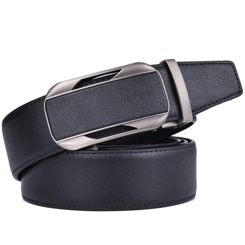 Ratchet Dress Genuine Leather Belts for Men with Automatic Buckle