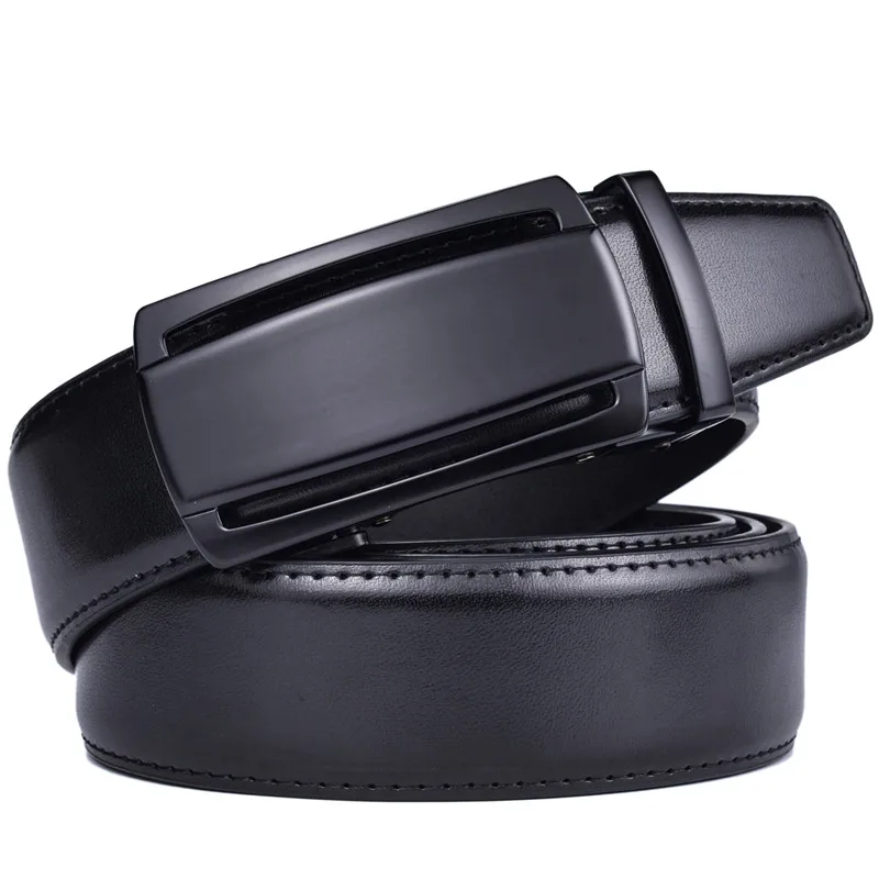 Ratchet Dress Genuine Leather Belts for Men with Automatic Buckle