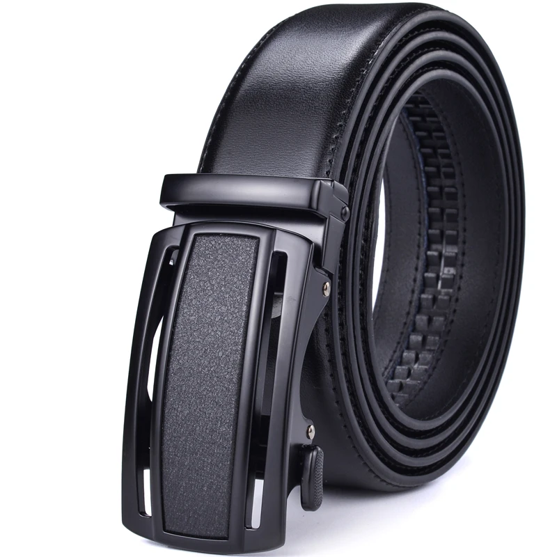 Ratchet Dress Genuine Leather Belts for Men with Automatic Buckle