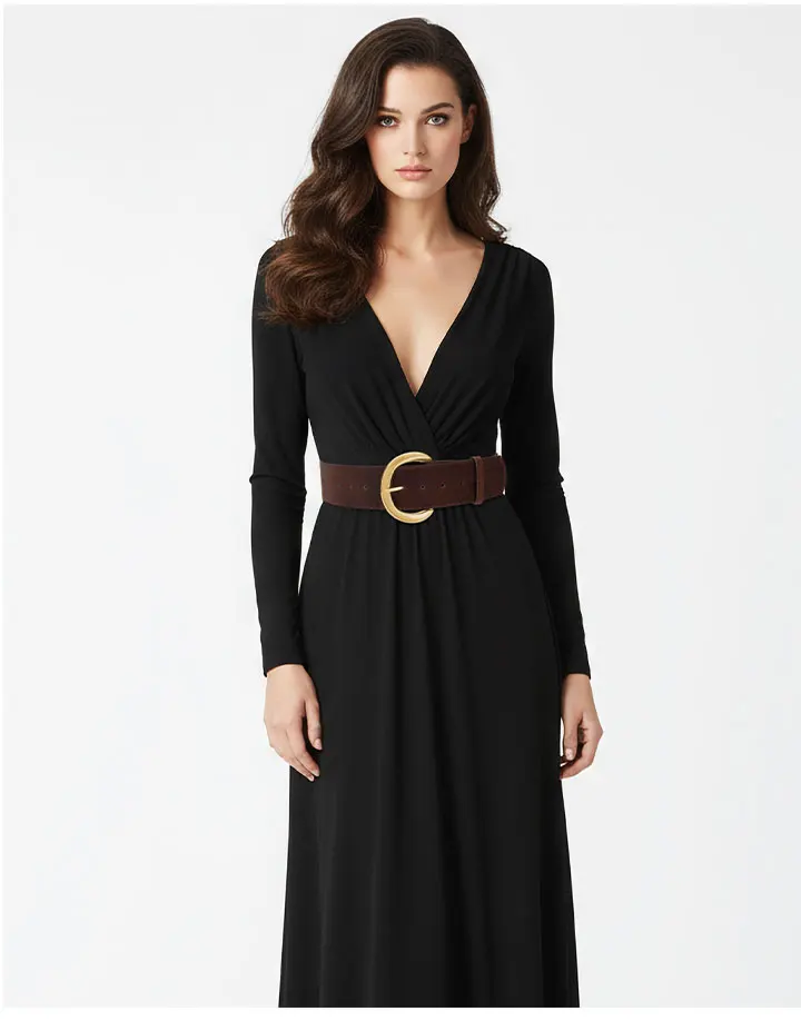 Maikun Wide Suede Belts For Women Ladies Chunky Waistband Fashion For Dress with Gold Buckle
