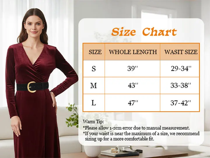 Maikun Wide Suede Belts For Women Ladies Chunky Waistband Fashion For Dress with Gold Buckle