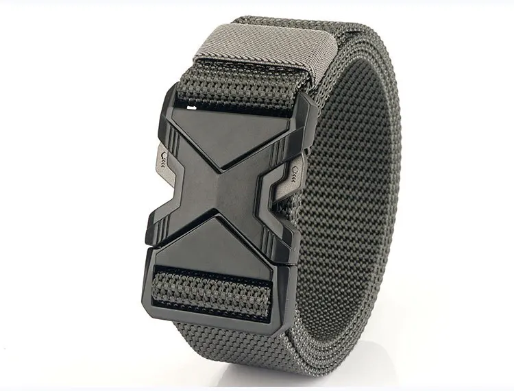 Men's Tactical Belt Nylon Braided Outdoor Training Military Belt Canva Casual Mountainee Trouser Pants Jeans Buckle Waist Belt