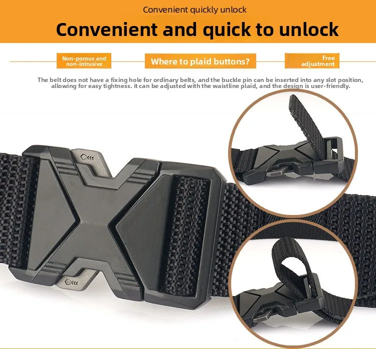 Men's Tactical Belt Nylon Braided Outdoor Training Military Belt Canva Casual Mountainee Trouser Pants Jeans Buckle Waist Belt