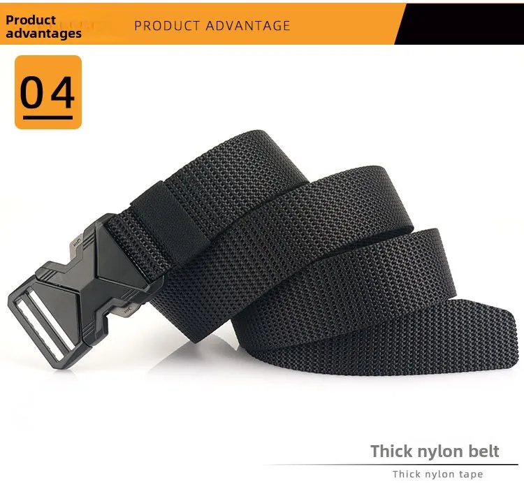 Men's Tactical Belt Nylon Braided Outdoor Training Military Belt Canva Casual Mountainee Trouser Pants Jeans Buckle Waist Belt