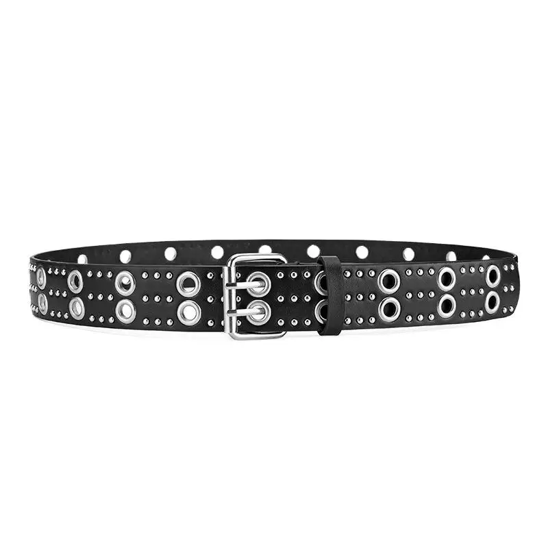 〔Funny〕Women's Rivet Belt Fashion Casual Punk Style Pu Leather Waistband Personalized Waistband Decoration Accessory