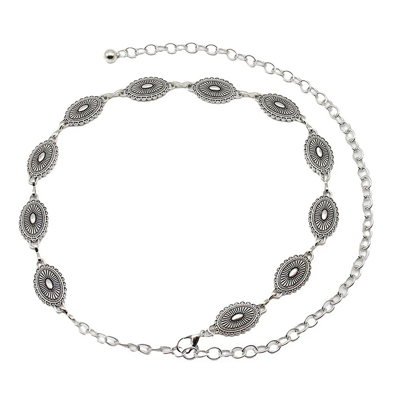 Retro Versatile Ethnic Style Metal Bohemian Waist Chain Belt For Women Fashion Sweater Chain Waist Seal Body Decor Accessories