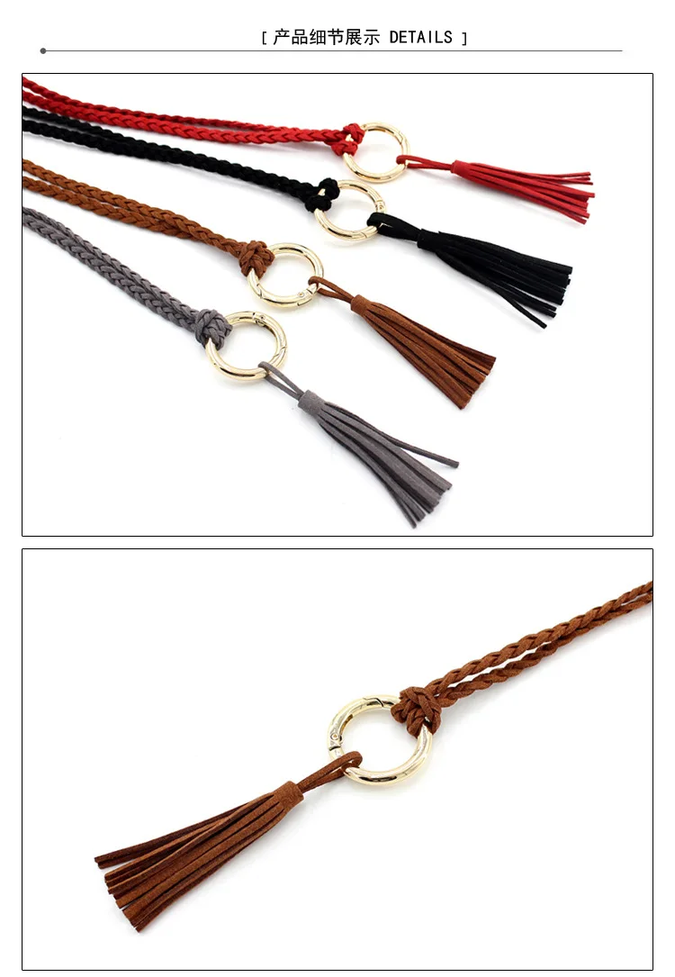 New Thin Rope Weaving Female Fashion Tie Waist Belts Women Party Dress Wild Small Belt Strap Cinturon Mujer Cinto Feminino Gift