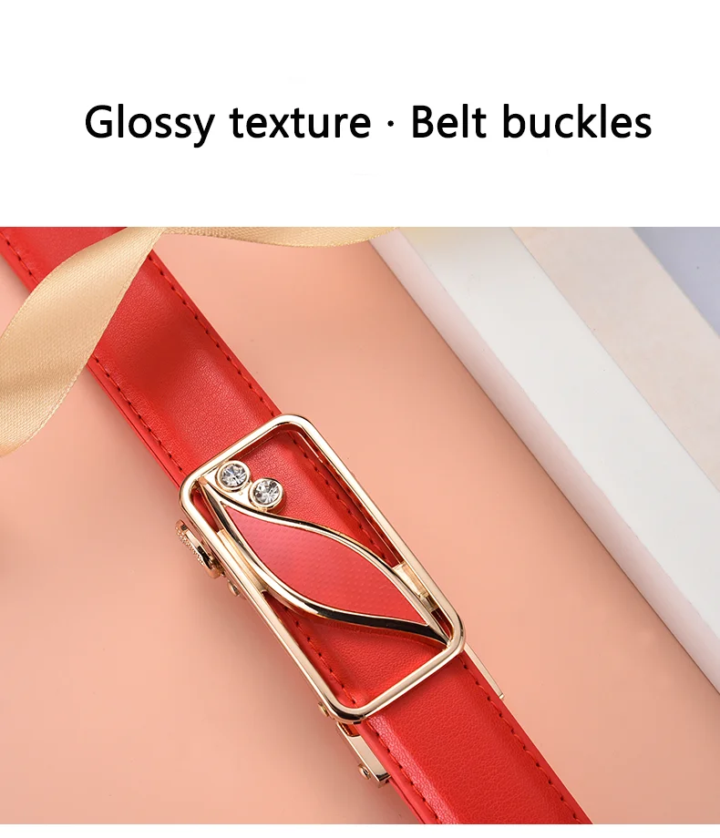 Fashion Women's Belt Versatile Automatic Buckle Belt High Quality PU Leather Youth Trend Casual Strap for Women