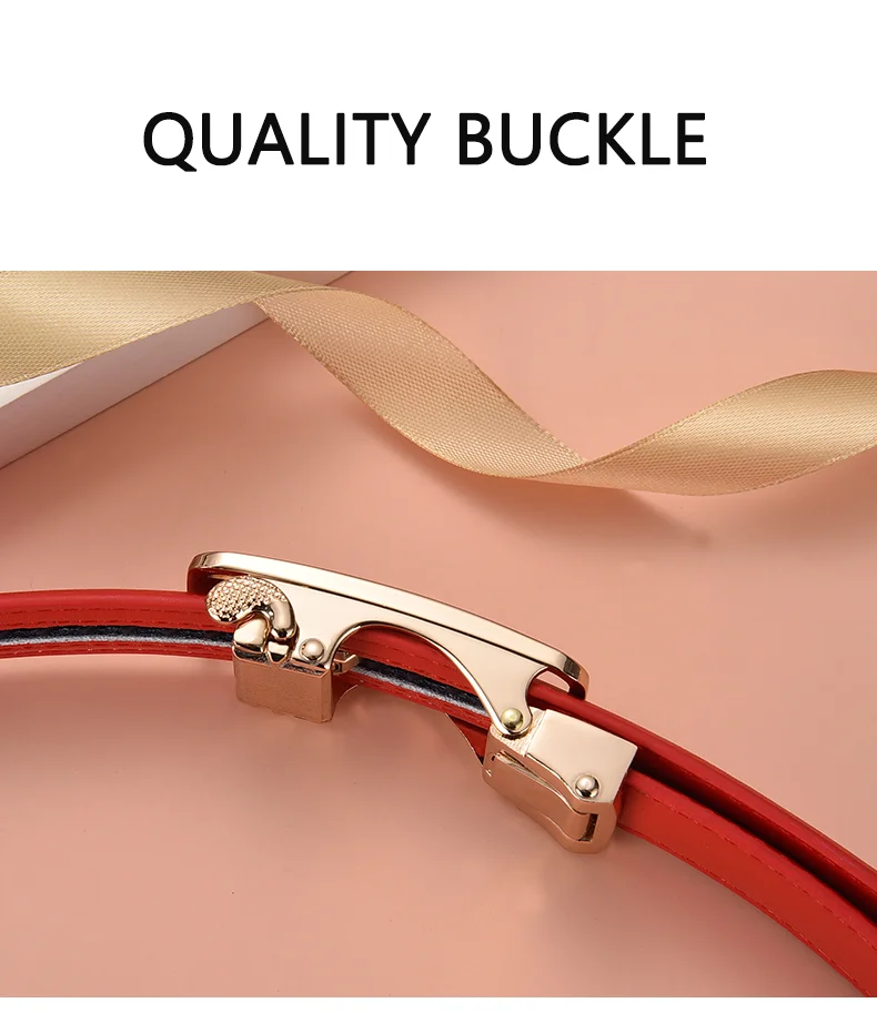 Fashion Women's Belt Versatile Automatic Buckle Belt High Quality PU Leather Youth Trend Casual Strap for Women