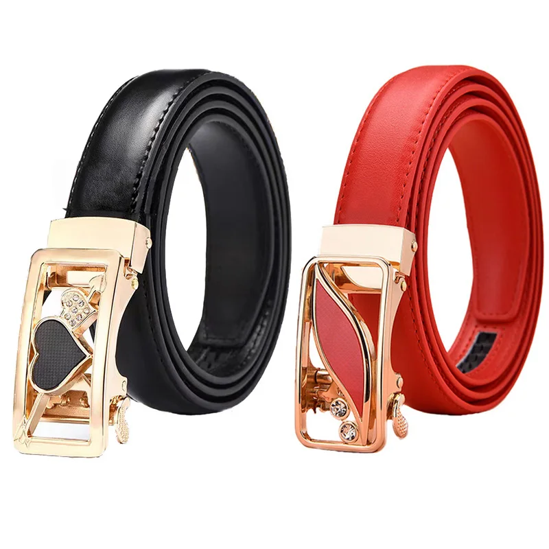 Fashion Women's Belt Versatile Automatic Buckle Belt High Quality PU Leather Youth Trend Casual Strap for Women