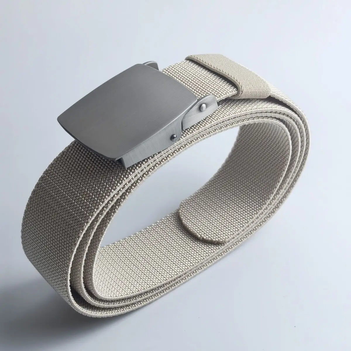 New Golf Sports Elastic Belt Fashion Belt Metal Automatic Buckle Tough Stretch Nylon Men Work belt 120CM Big Size Belts