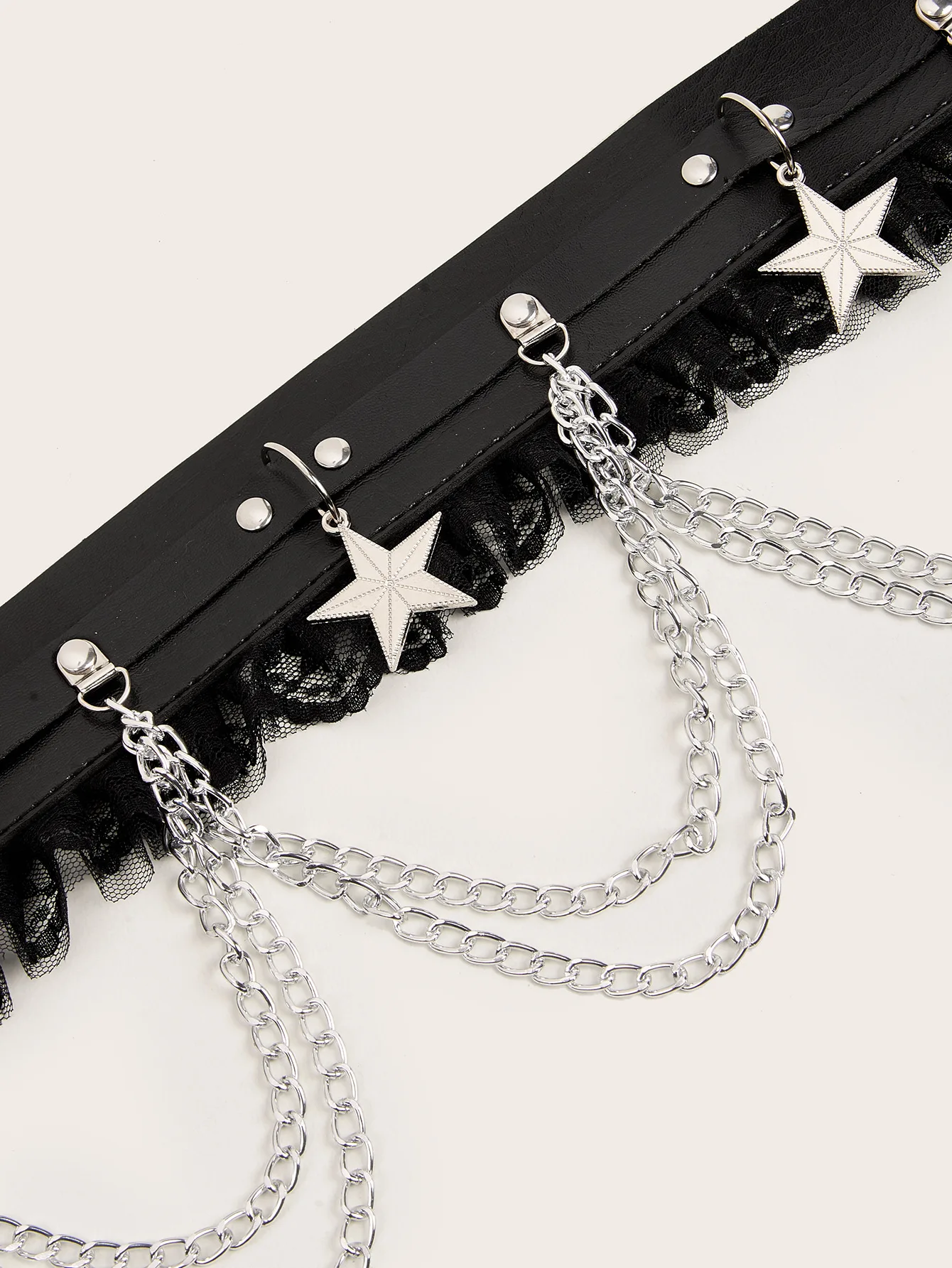 Fashion Harajuku Dark Girl Punk Gothic Style Single-breasted Buttonhole Belt Decoration Jk Waist Chain Strap Women Dress Belt