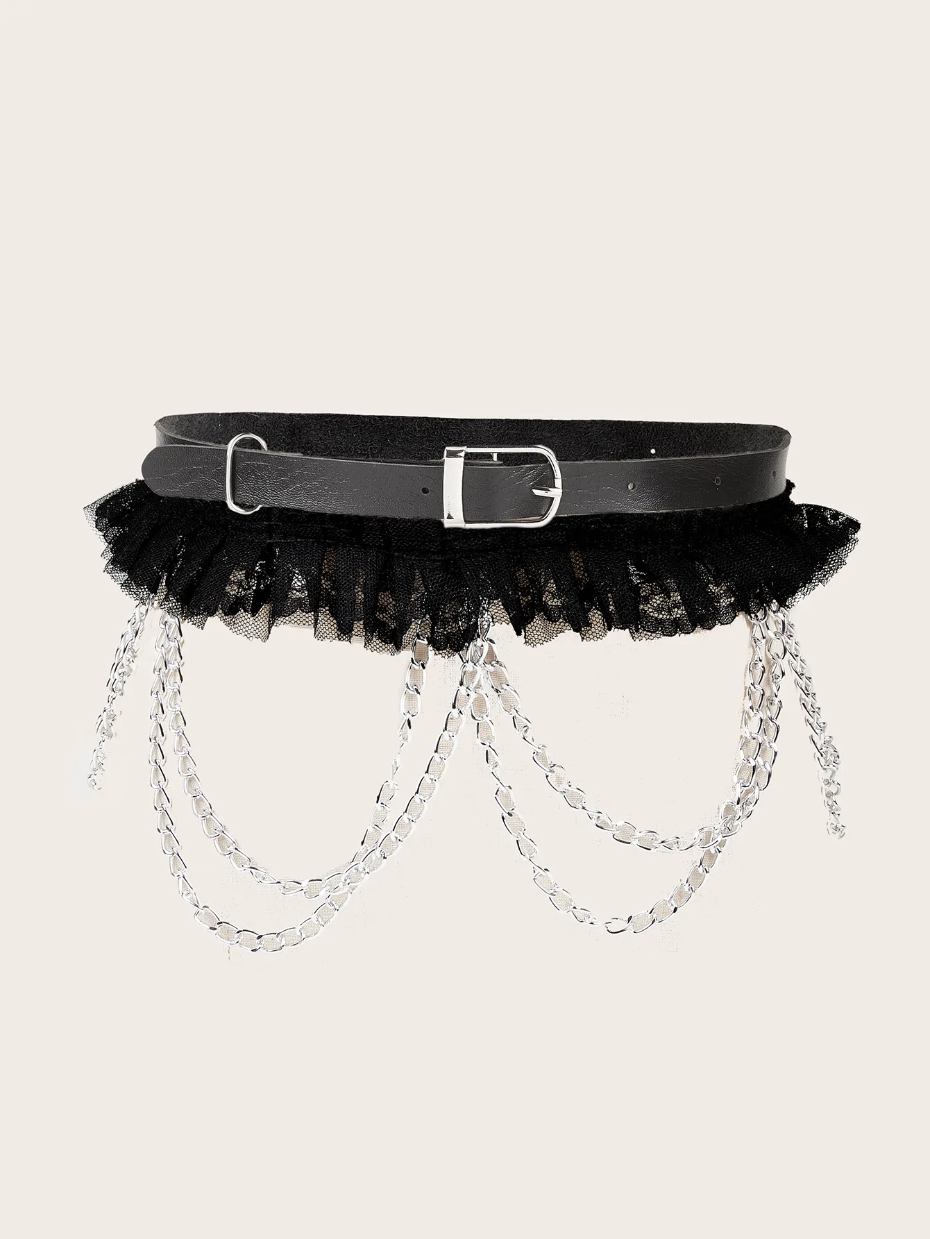 Fashion Harajuku Dark Girl Punk Gothic Style Single-breasted Buttonhole Belt Decoration Jk Waist Chain Strap Women Dress Belt