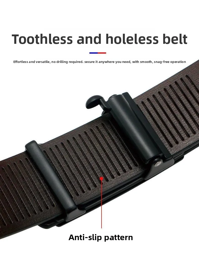 Men's Belt Black Automatic Buckle PU Belt Fashion Brand Luxury PU Leather Belt Business Casual Belt Trend Stylish Waist Belt Man