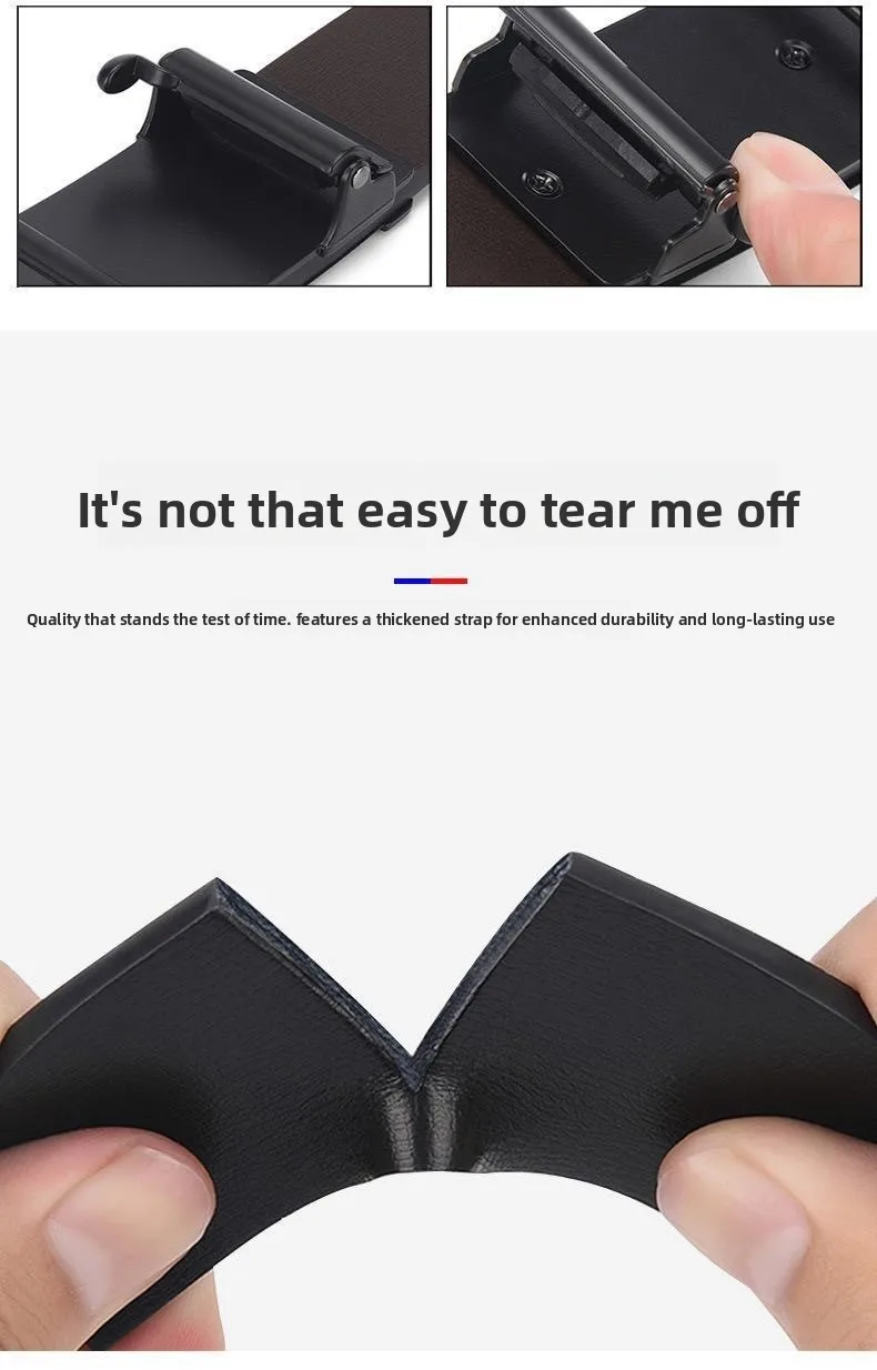 Men's Belt Black Automatic Buckle PU Belt Fashion Brand Luxury PU Leather Belt Business Casual Belt Trend Stylish Waist Belt Man