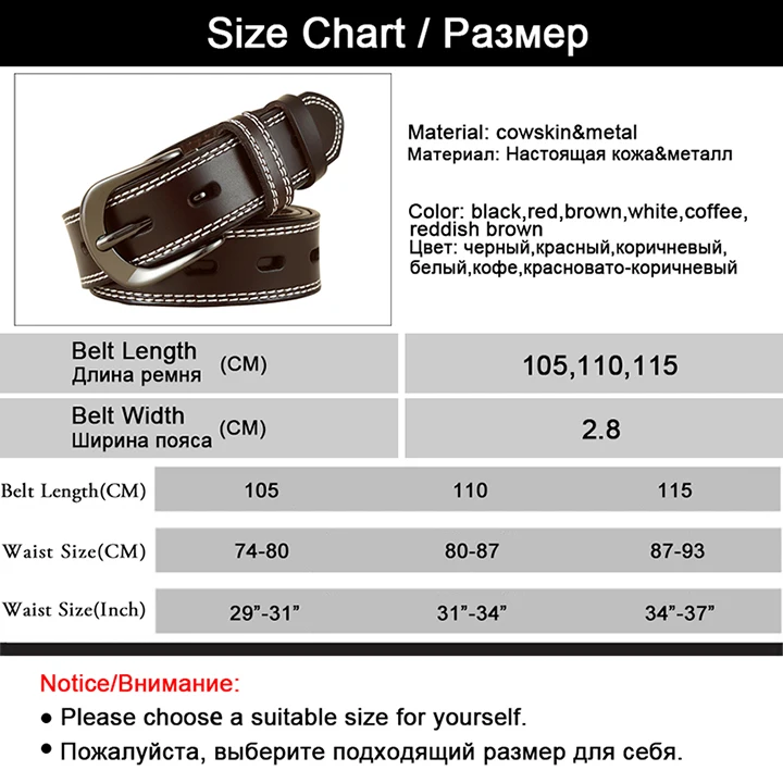 Luxury Genuine Leather Belts for Women Top Quality Cowskin Women's Belt Vintage Metal Buckle Strap for Jeans Fashion Accessories