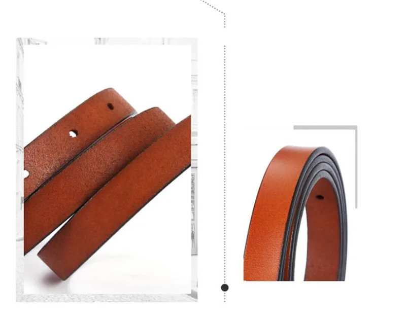 High Quality Real Cowskin Leather Belt Fashion Alloy Buckle Retro Ladies Thin Belts for Women Wild Jumpsuit Ceinture