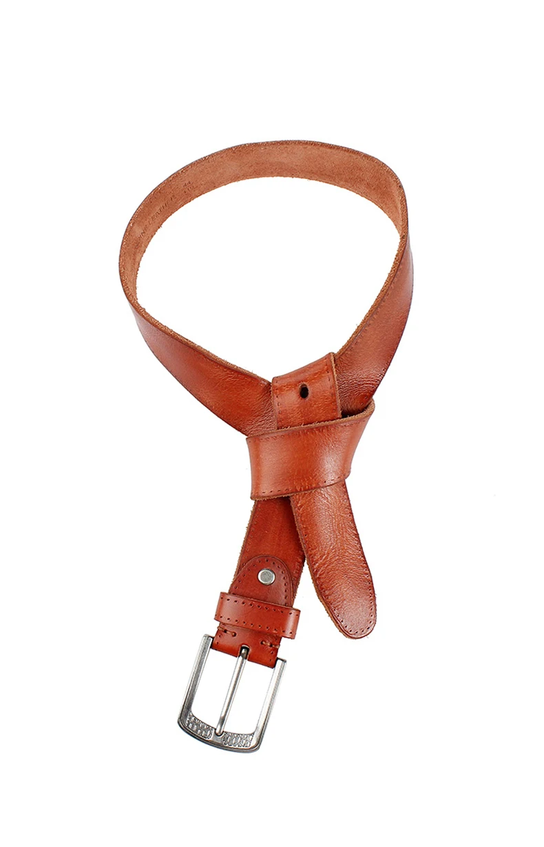 MEDYLA Men's Belt Natural Skin Cowhide Belt Vintage Alloy Pin Buckle Jeans Belts Strap Casual Leather Belt For Men DSW533