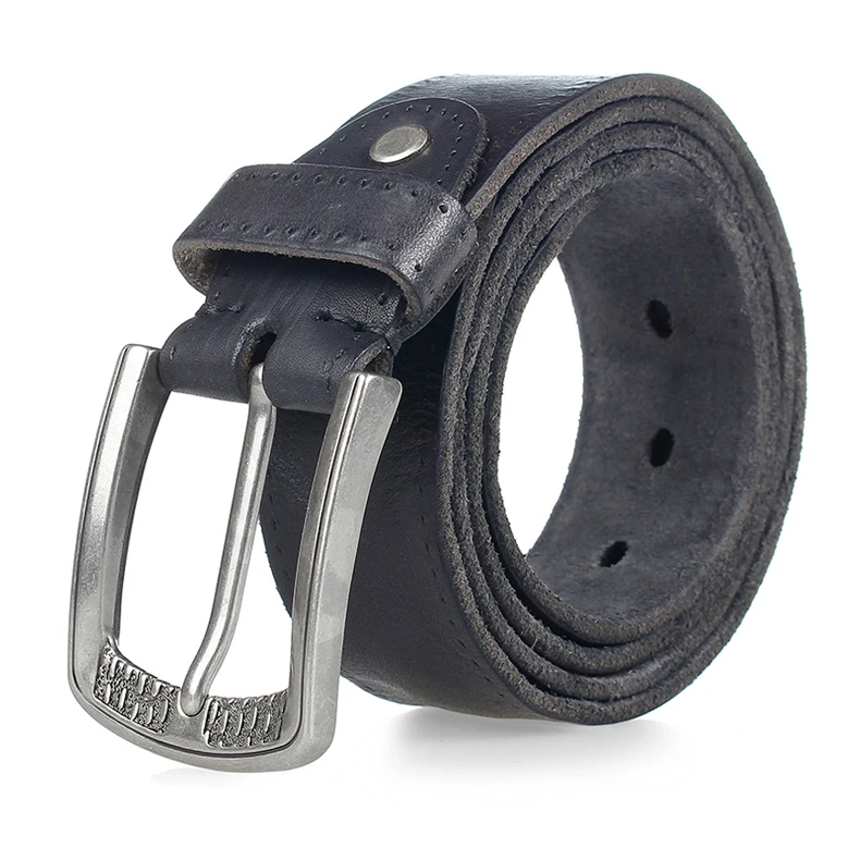 MEDYLA Men's Belt Natural Skin Cowhide Belt Vintage Alloy Pin Buckle Jeans Belts Strap Casual Leather Belt For Men DSW533