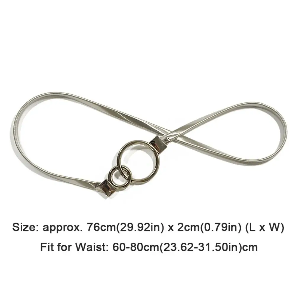 Fashion Metal Elastic Belt for Dresses Thin Waistband Stretch Skinny Round Leaf Buckle Waist Band Ladies Dress Cummerbands New