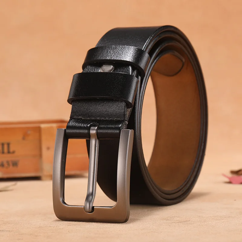 105 125 130 140 150 160 170cm Genuine Cowhide Men Belt High Quality Waist Large Size Luxury Designer Belts Pair with Black Jeans