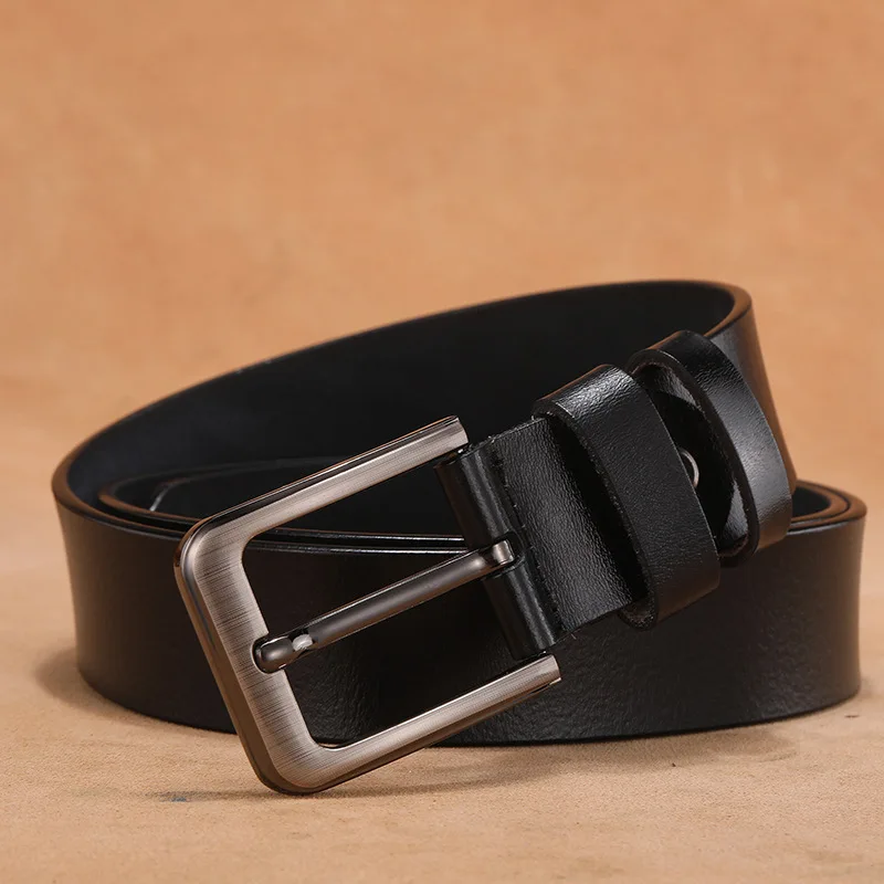 105 125 130 140 150 160 170cm Genuine Cowhide Men Belt High Quality Waist Large Size Luxury Designer Belts Pair with Black Jeans