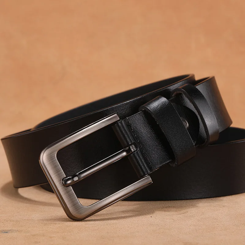 105 125 130 140 150 160 170cm Genuine Cowhide Men Belt High Quality Waist Large Size Luxury Designer Belts Pair with Black Jeans