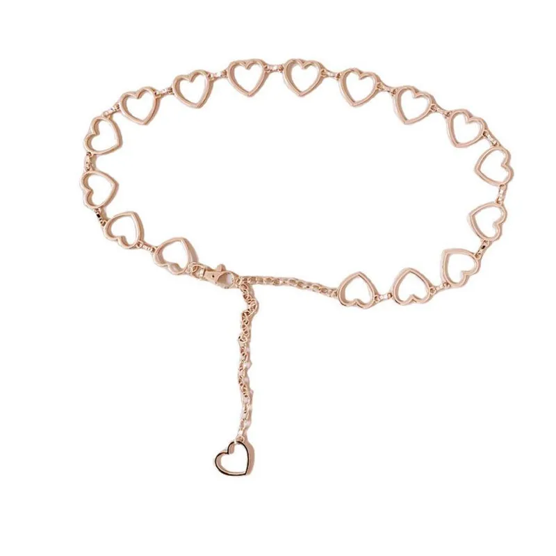 100cm Waistband Pants Classic Waist Chain Love Heart Hollow Girdle For Women Hip Hop Style Fashion Fine Waist Belts Trendy