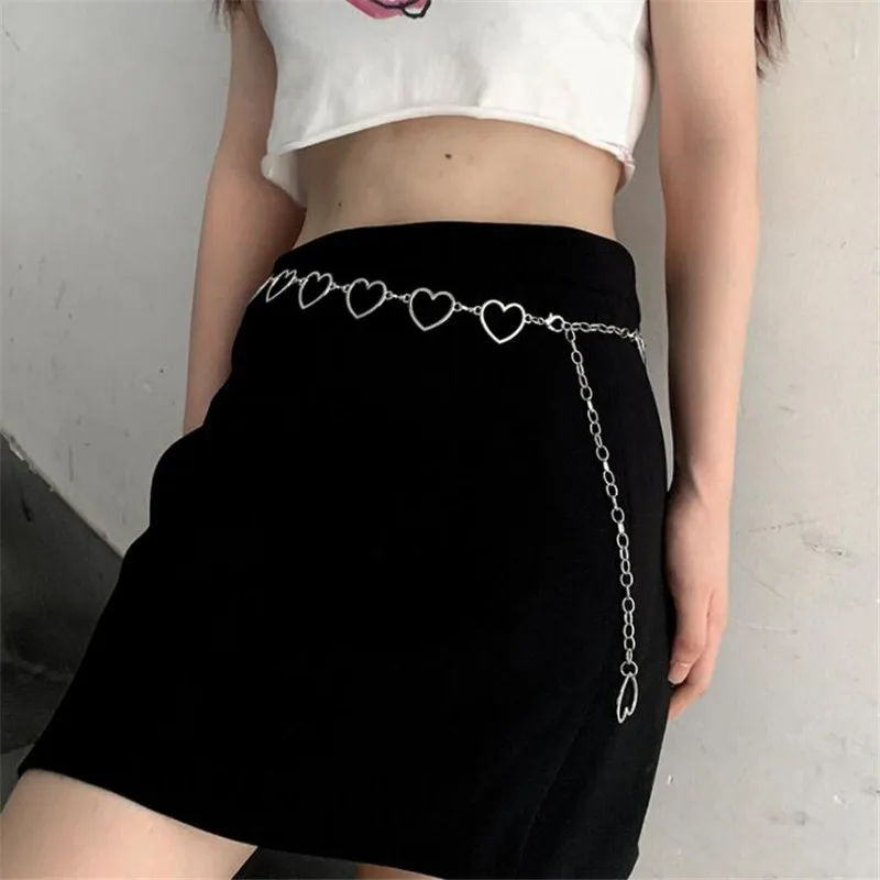 100cm Waistband Pants Classic Waist Chain Love Heart Hollow Girdle For Women Hip Hop Style Fashion Fine Waist Belts Trendy