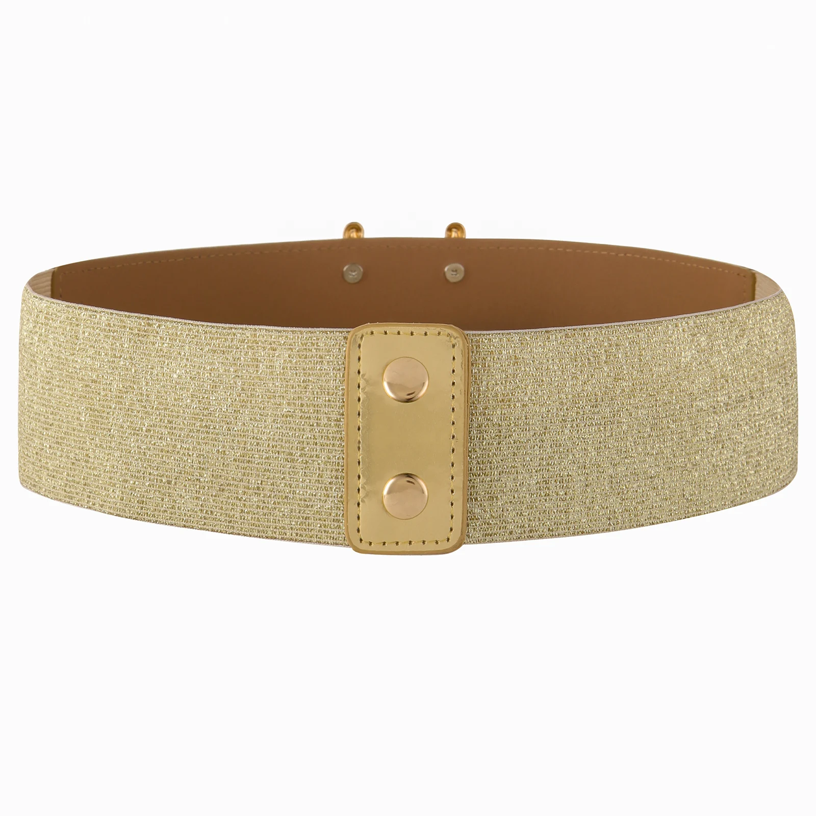 2026 New Ladies Pearl Fashionable Golden Wide Waist Seal Dress Decoration Waist Elastic Belts for Women Luxury Designer Brand