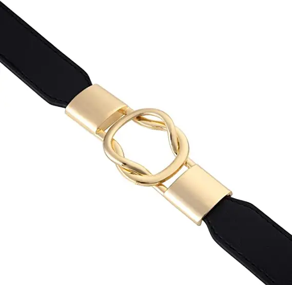 Women Skinny Stretchy Waist Belt for Dress Ladies Elastic Thin Belt Plus Size