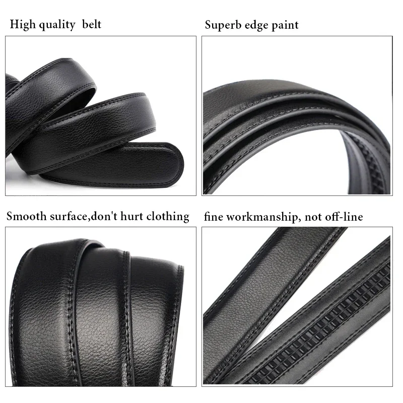 Men Belts Automatic Buckle Belt Famous Brand Business Belt Men Top Quality PU Luxury Leather For Men Leather Strap Casual For Me