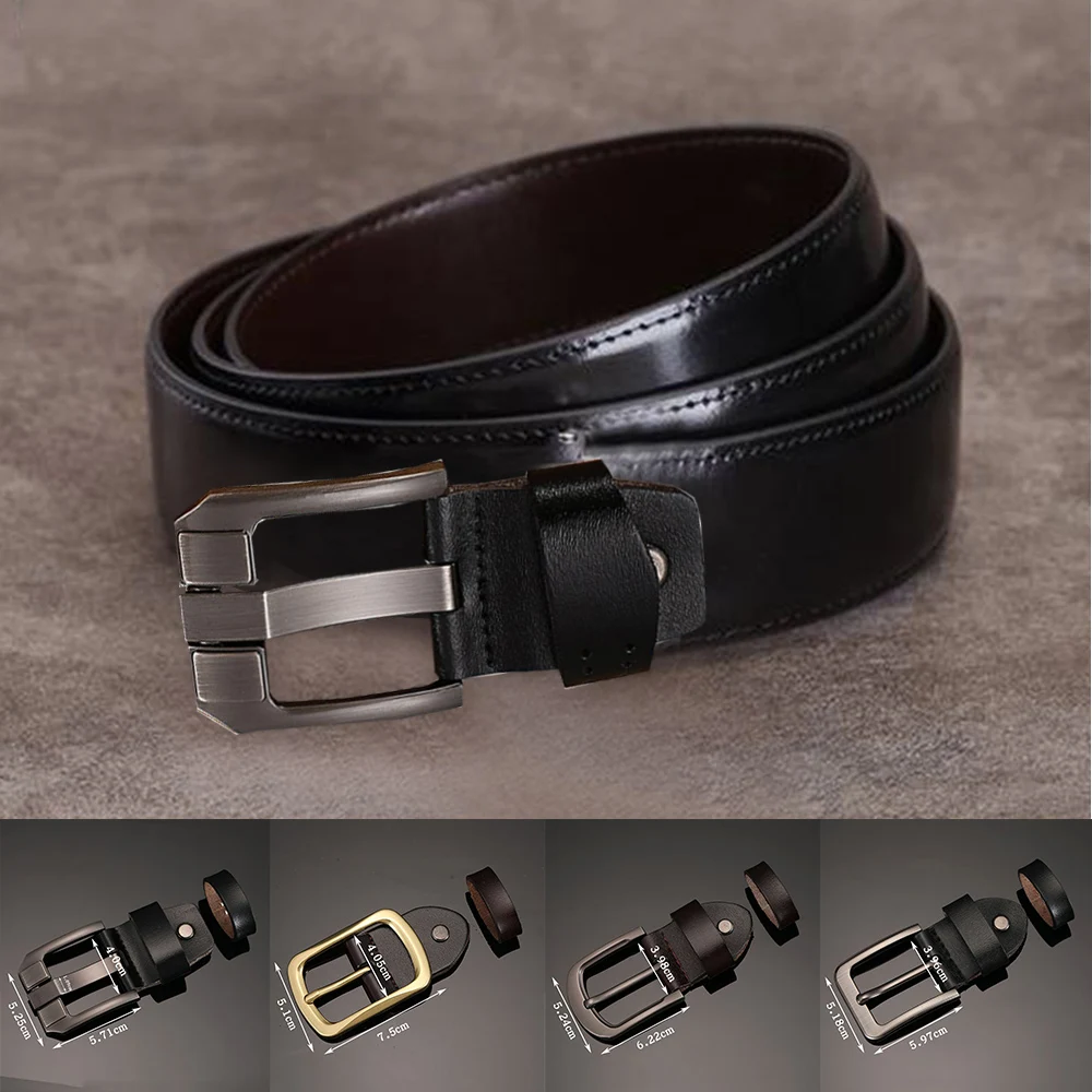 1Pc Men's Wide Alloy Belt Head New Pin Belt Buckle Men's Metal Clip Buckle Handmade Replacement Leather Craft Accessories