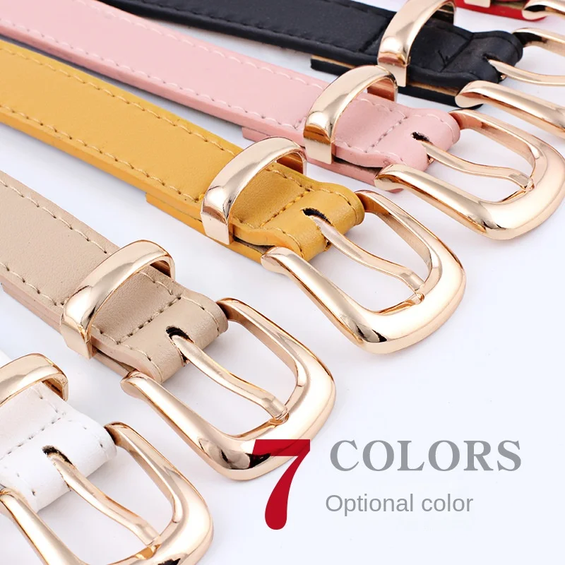 Women's Belts Jeans Pants Dress Girls Fashion PU Leather European Style Luxury Alloy Gold/Silver Buckle Waistband Belts for Lady