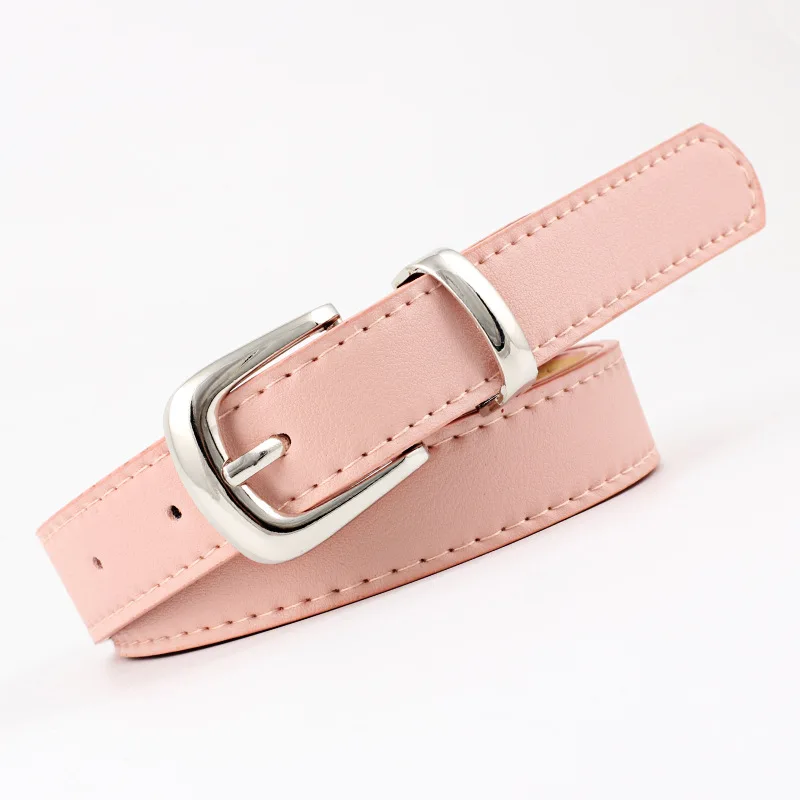Women's Belts Jeans Pants Dress Girls Fashion PU Leather European Style Luxury Alloy Gold/Silver Buckle Waistband Belts for Lady