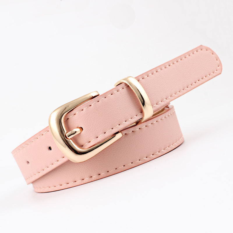 Women's Belts Jeans Pants Dress Girls Fashion PU Leather European Style Luxury Alloy Gold/Silver Buckle Waistband Belts for Lady
