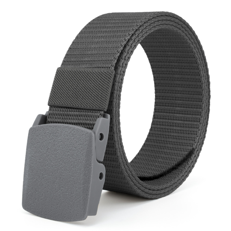 New3.8X120cm Plastic Buckle Nylon Canvas Belt Men Metal-free  Waist Belt Outdoor Hunting Multifunctional - Belt