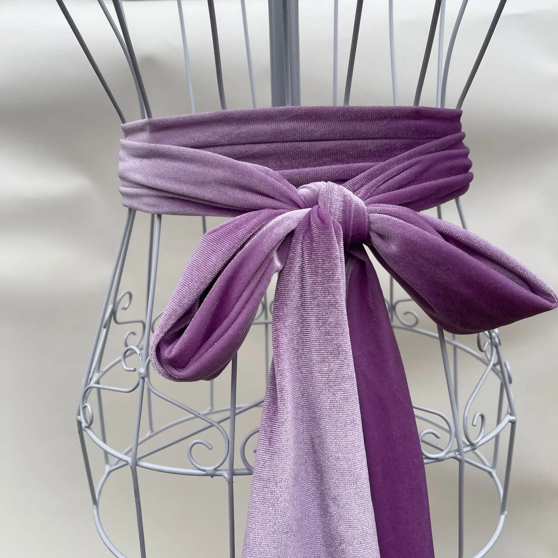 Vintage Long Velvet Ribbon Belt 9x250cm DIY Bowknot Fabric Ribbon Waistband for Women Lady Girl Bridal Decorative Waist Belt