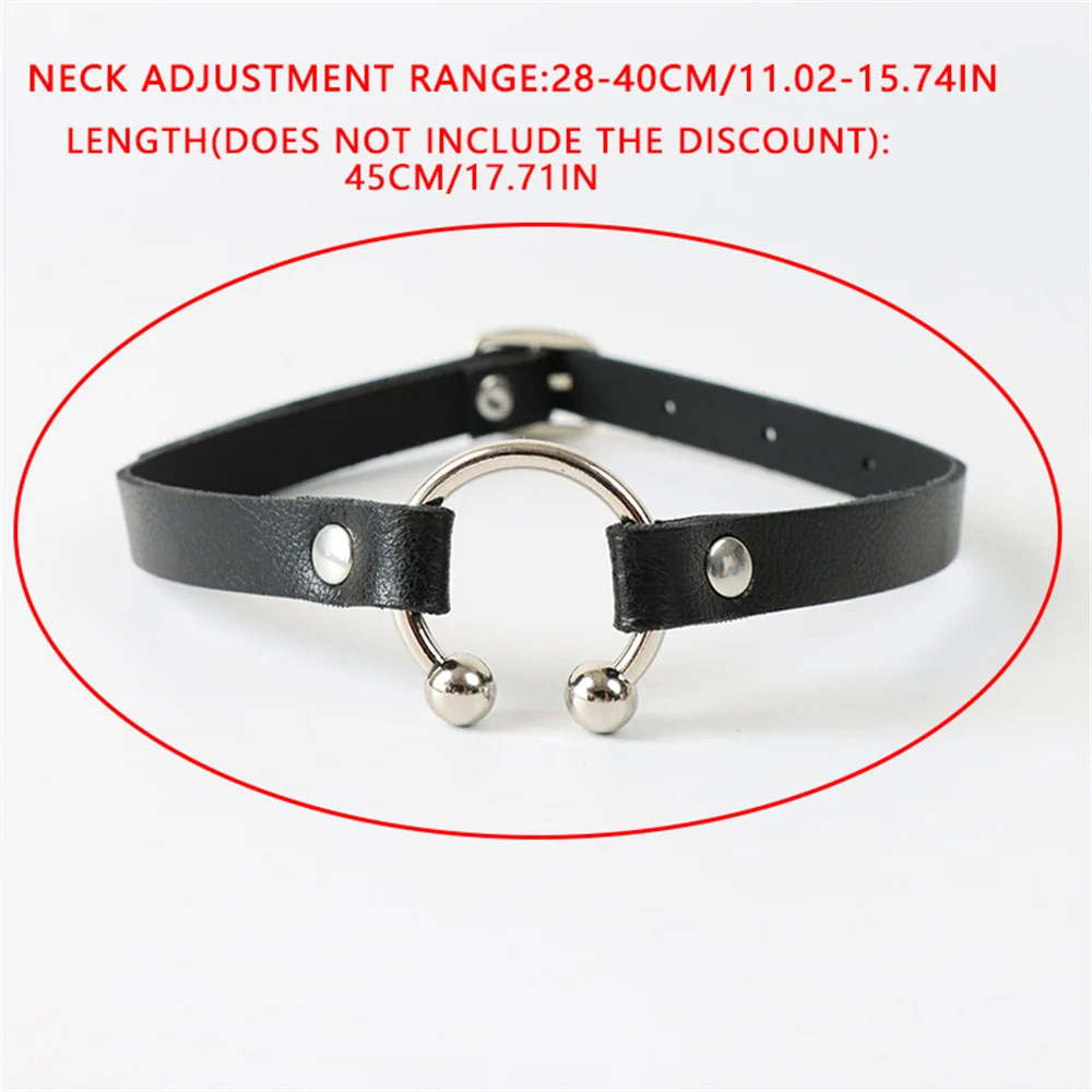 Vintage Y2K Necklace Belt For Women Fashion Punk Pu Leather Choker Collar Chain Jewelry Goth Cool Stuff Couple Accessorie Belt