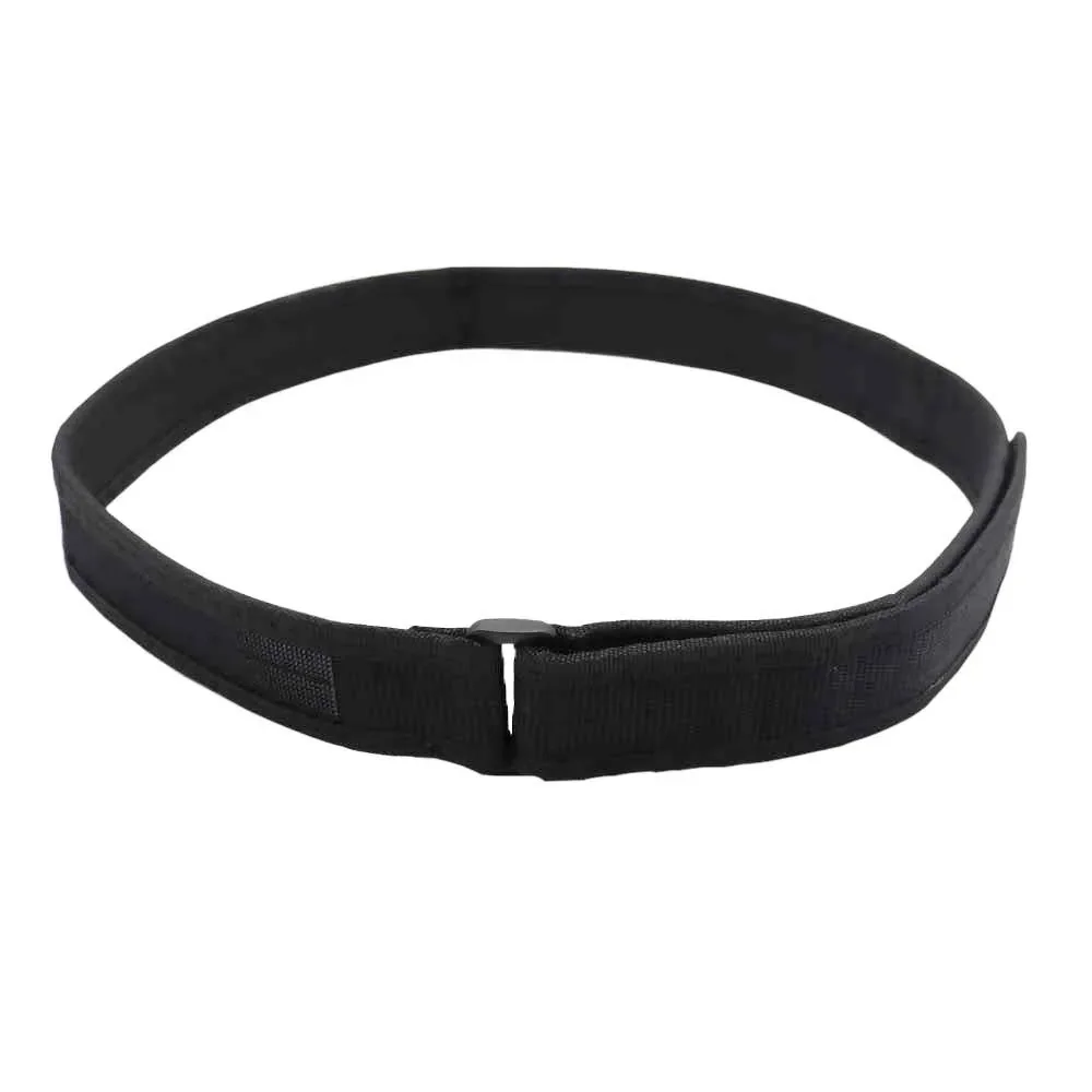 Tactical Adjustable Hunting Belt Airsoft Shooting Waistband Black Nylon Hook-and-Loop Belt