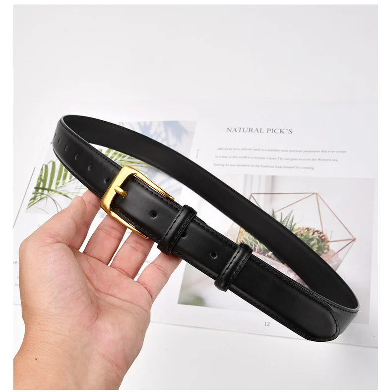 New Women Belt Genuine Leather Luxury Designer Adjustable Belt Buckle Fashion Fine Jeans Dress Waistband Girl High Quality Belts
