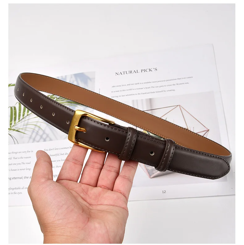 New Women Belt Genuine Leather Luxury Designer Adjustable Belt Buckle Fashion Fine Jeans Dress Waistband Girl High Quality Belts