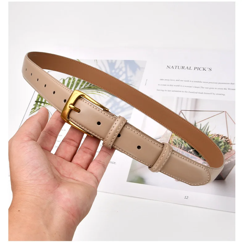 New Women Belt Genuine Leather Luxury Designer Adjustable Belt Buckle Fashion Fine Jeans Dress Waistband Girl High Quality Belts