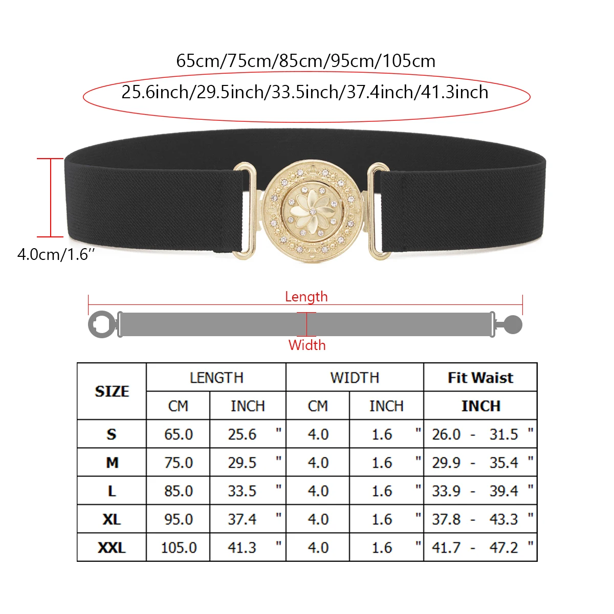 SISHION 2025 Fashion Plus Size S-XXL Women Waist Belts YD0057 Slim Elastic Corset Belt Waistband