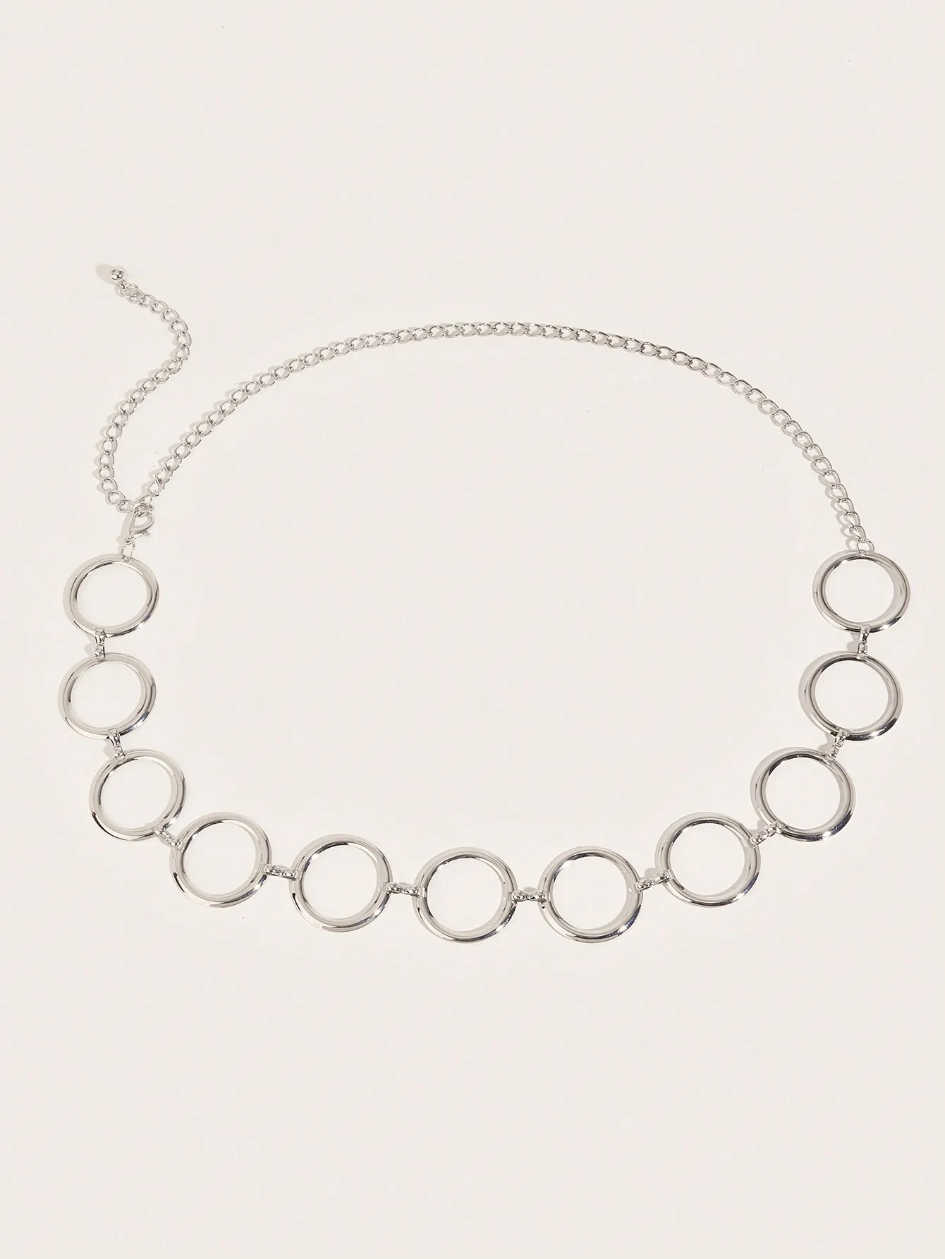 1 Plus Size Elegant and Sweet Style Women's Gold Chain Belt, Metal Hollowed-Out Ring Waist Chain,spring,summer,Dress Accessory